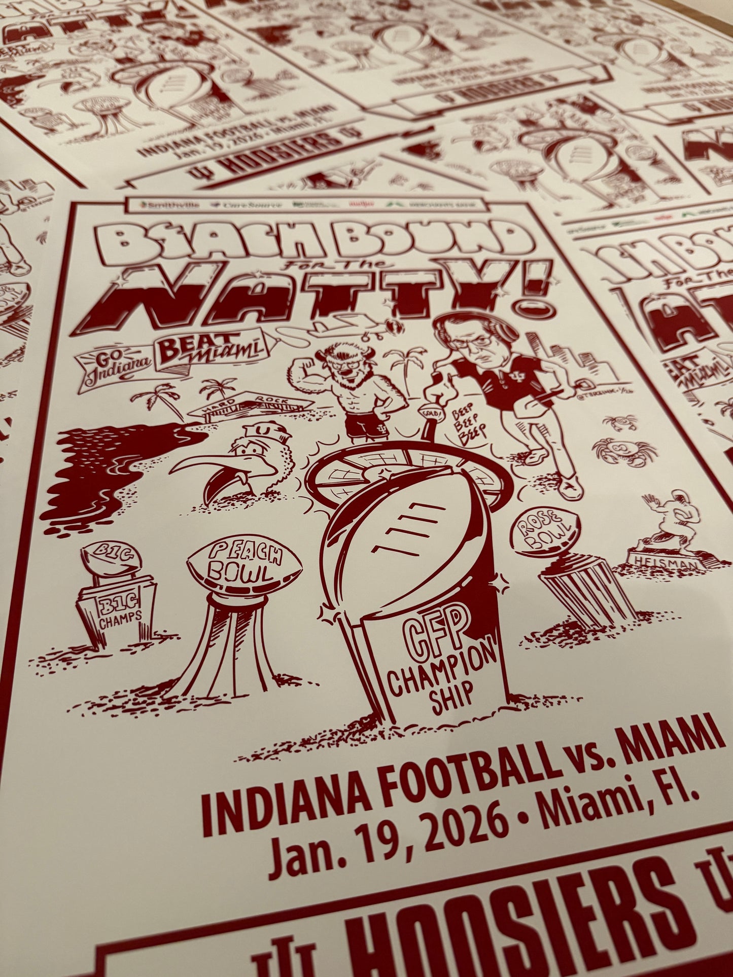 Indiana University Hoosiers 2025-26 Football National Championship Natty Poster
