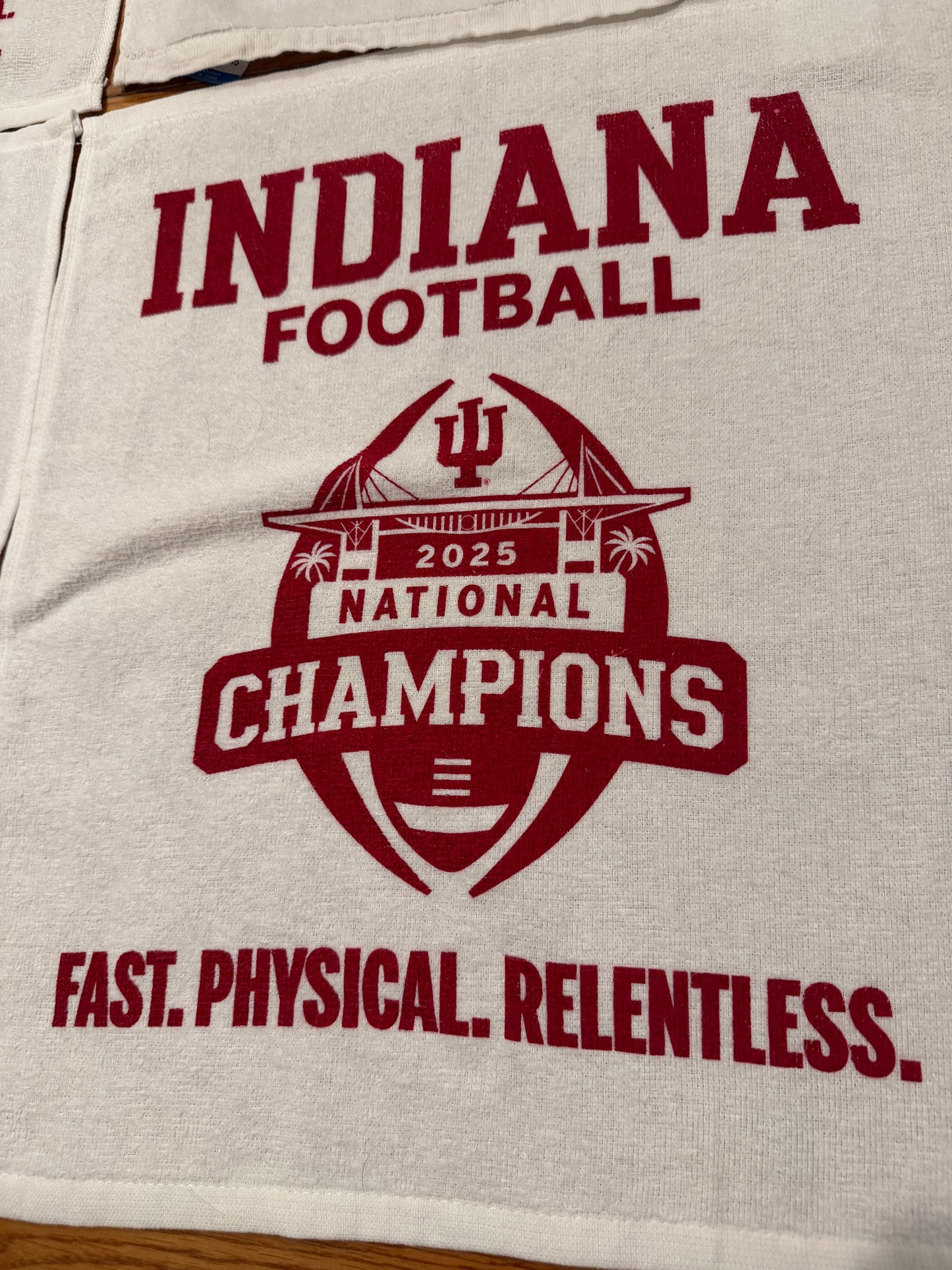 Indiana Hoosiers 2025-26 Football CFP Rally Towel Complete Set