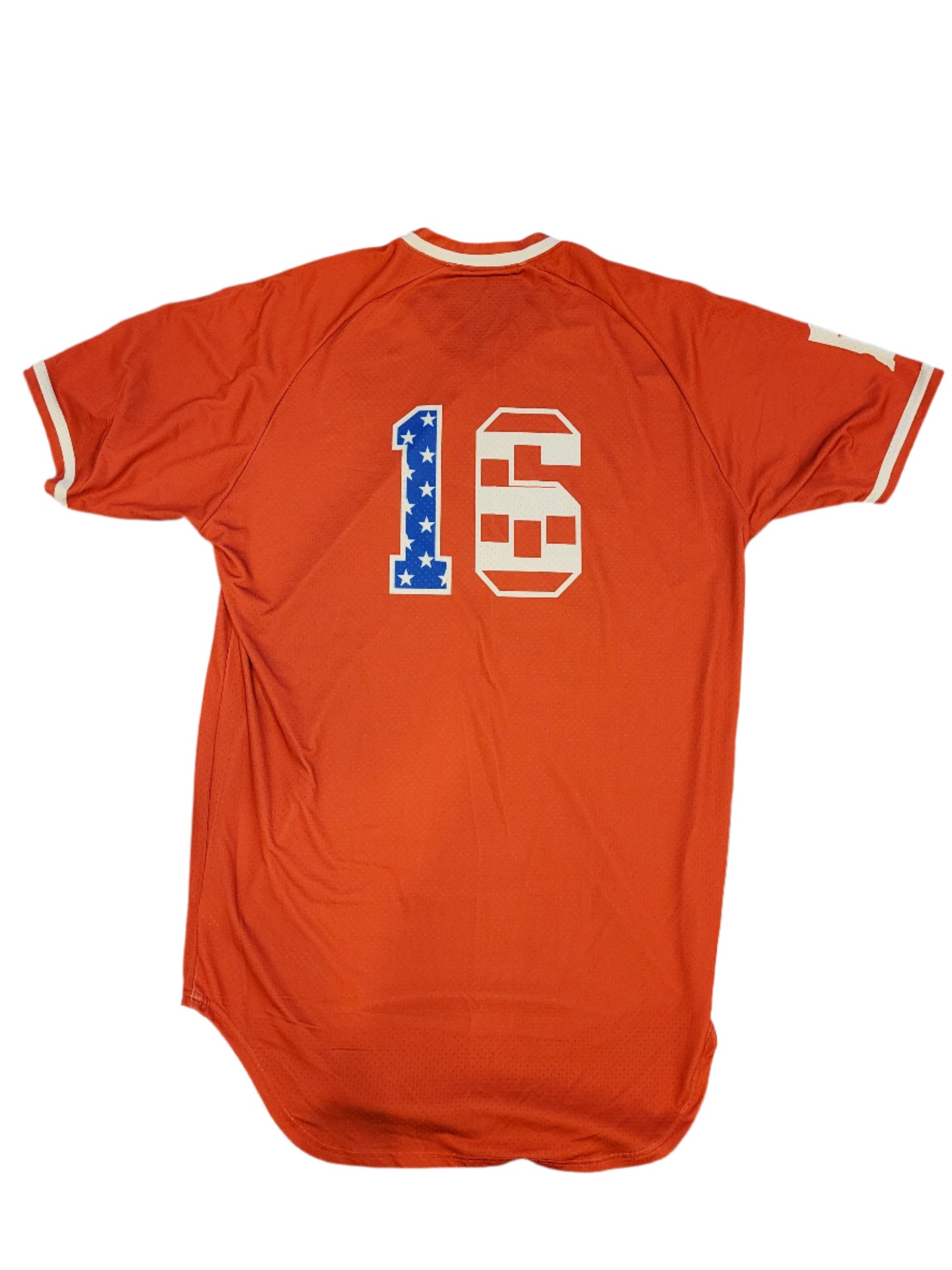 Rear side of Indiana Baseball jersey.