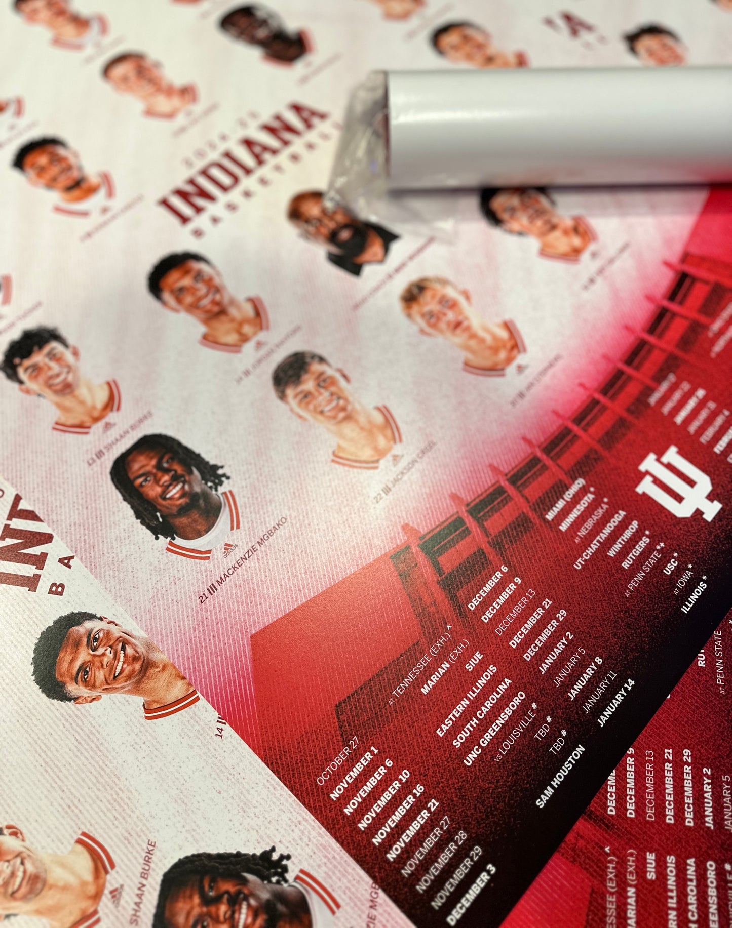 Indiana University Hoosiers 2024-25 Men's Basketball Schedule Poster