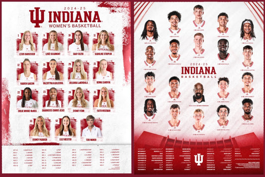 Indiana University Hoosiers 2024-25 Men's & Women's Basketball Poster