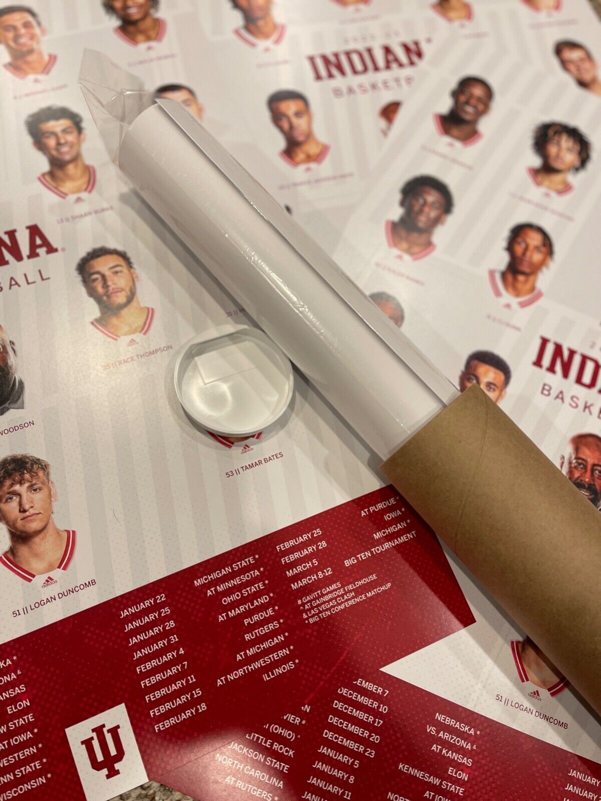 Indiana University Hoosiers 2022-23 Men's Basketball Poster Schedule