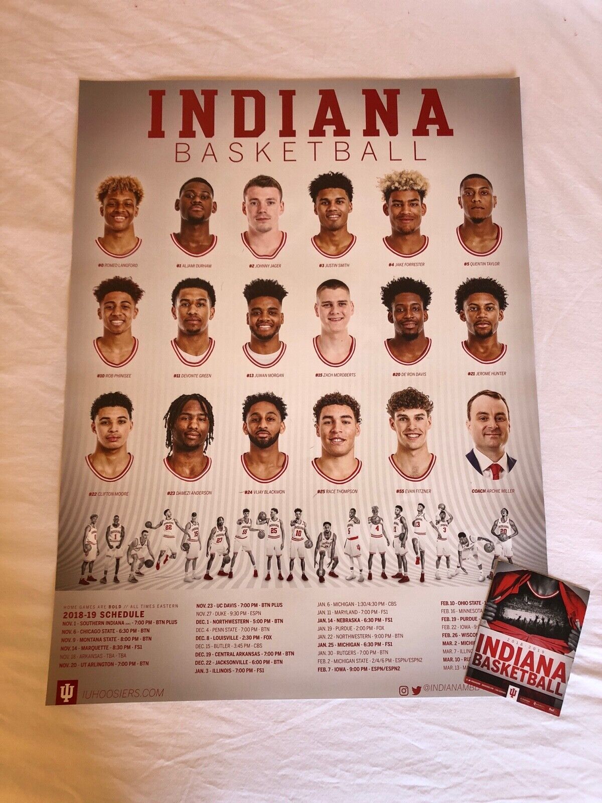 Indiana University Hoosiers 2018-19 Men's Basketball Poster