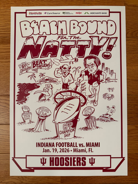 Indiana University Hoosiers 2025-26 Football National Championship Natty Poster