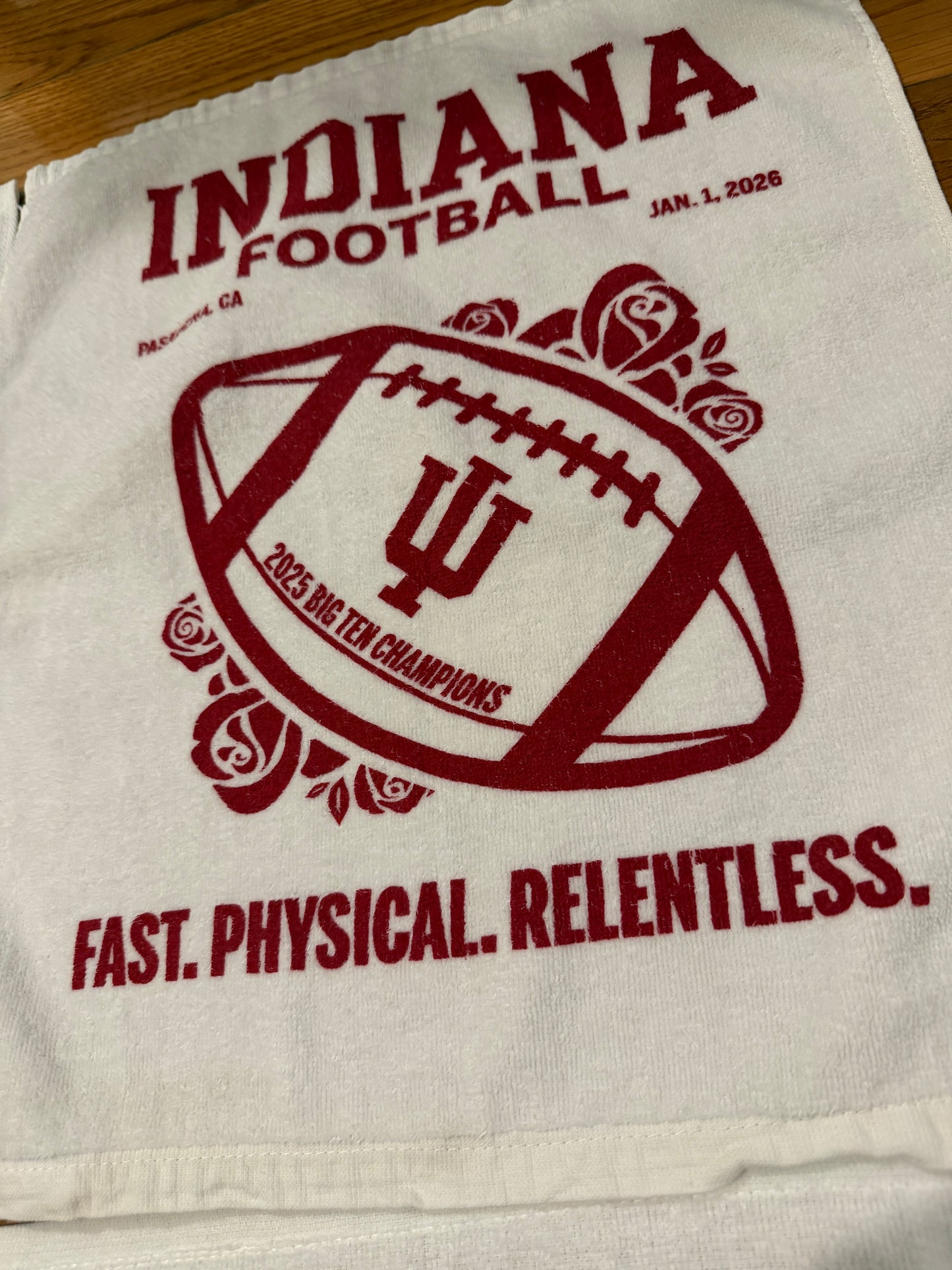 Indiana Hoosiers 2025-26 Football CFP Rally Towel Complete Set