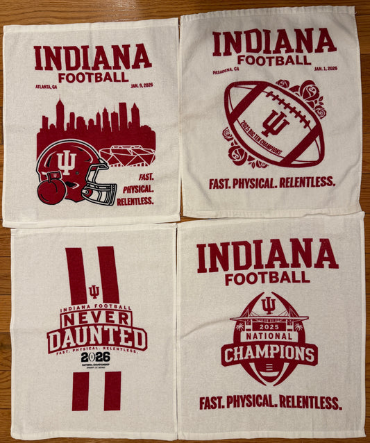 Indiana Hoosiers 2025-26 Football CFP Rally Towel Complete Set