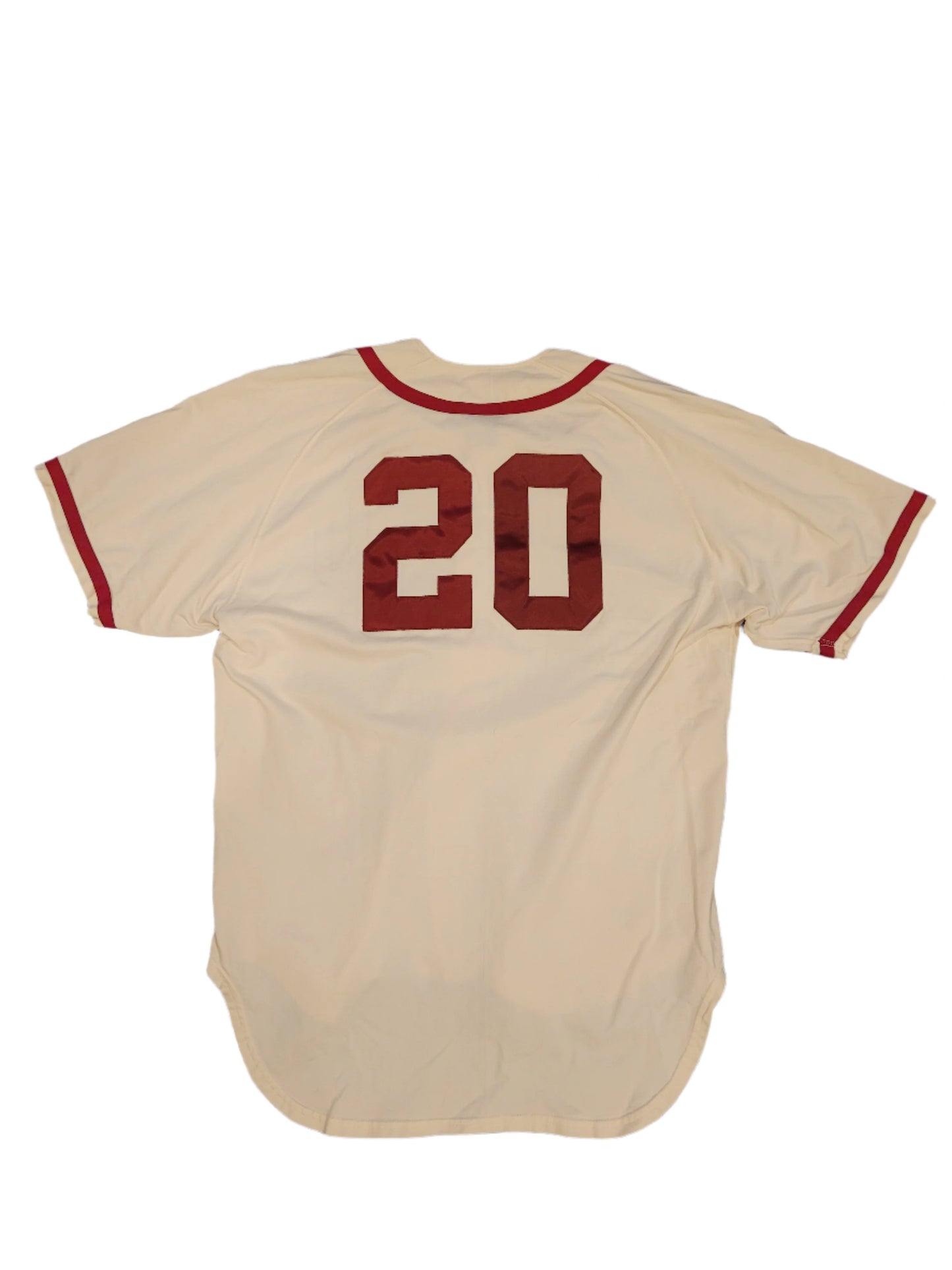 Rear side of Indiana Baseball jersey. 